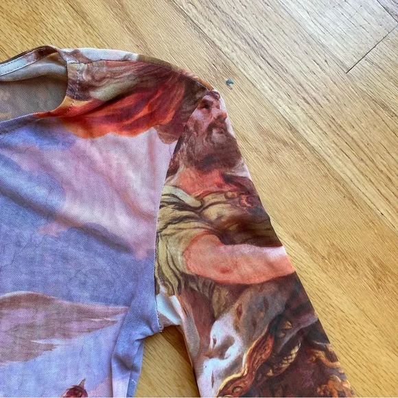 ZARA The Fates Art Print Mesh Bodysuit - Picture 6 of 14